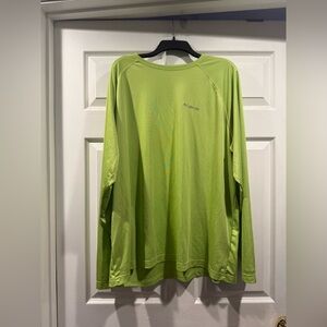 Columbia Men’s Long-Sleeve Performance Shirt — Lime Green. XXL